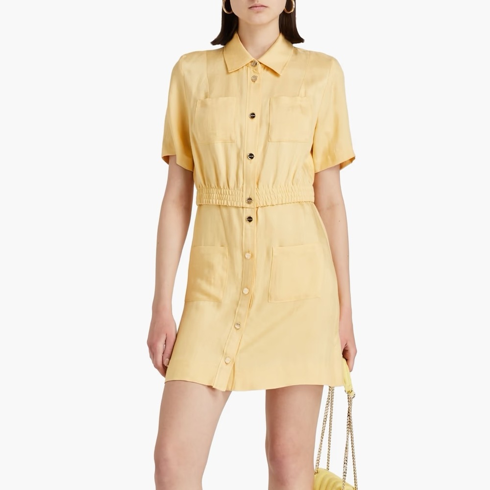 Sandro Meurice Twill Mini Shirt Dress